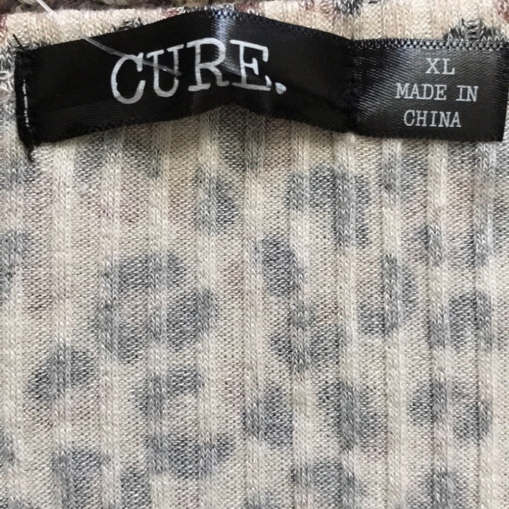 Animal print Sweater by Cure. Top ties in bottom front! Comfy soft. Roun… - Picture 10 of 14